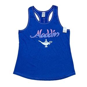 Disney Aladdin Tank Top Women’s XL Genie Lamp Graphic Casual Racerback Shirt New